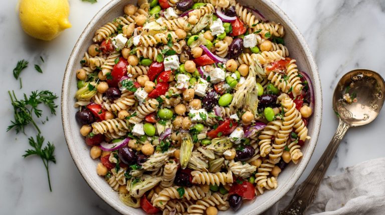 High-Fiber Pasta Salad That Does Not Dry Out (11g a Serving)