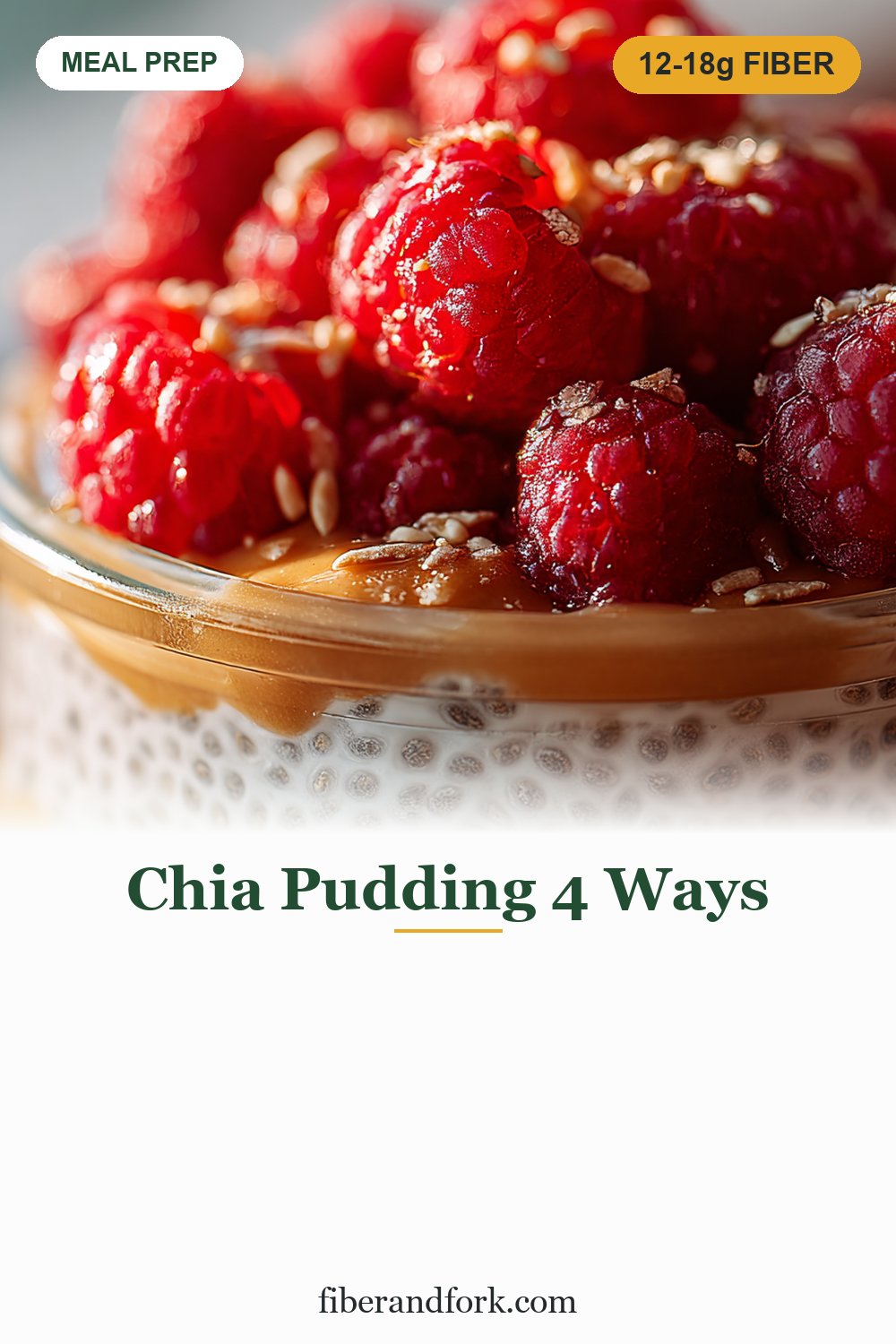 Chia Pudding 4 Ways: The 10-Gram-Fiber Breakfast in 5 Minutes