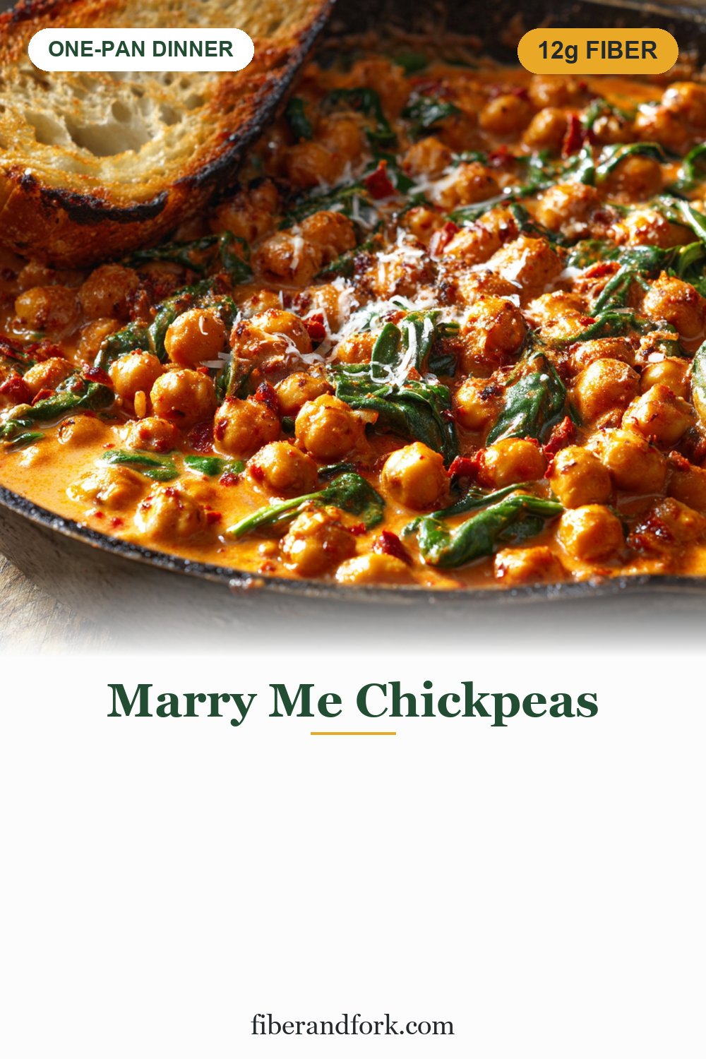 Marry Me Chickpeas (One Pan, 12g Fiber)