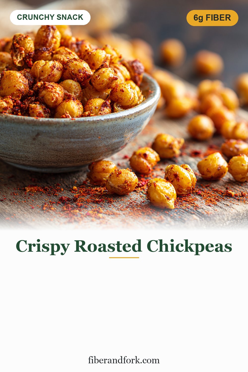 Crispy Roasted Chickpeas (6g Fiber Snack)