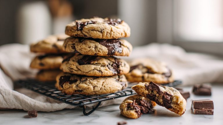 Flourless Chickpea Chocolate Chip Cookies (4.7g Fiber Each)