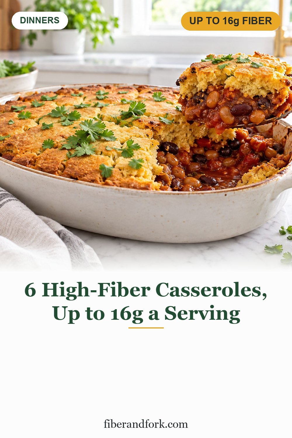 High-Fiber Casserole Recipes: 6 Bakes, Up to 16g a Serving