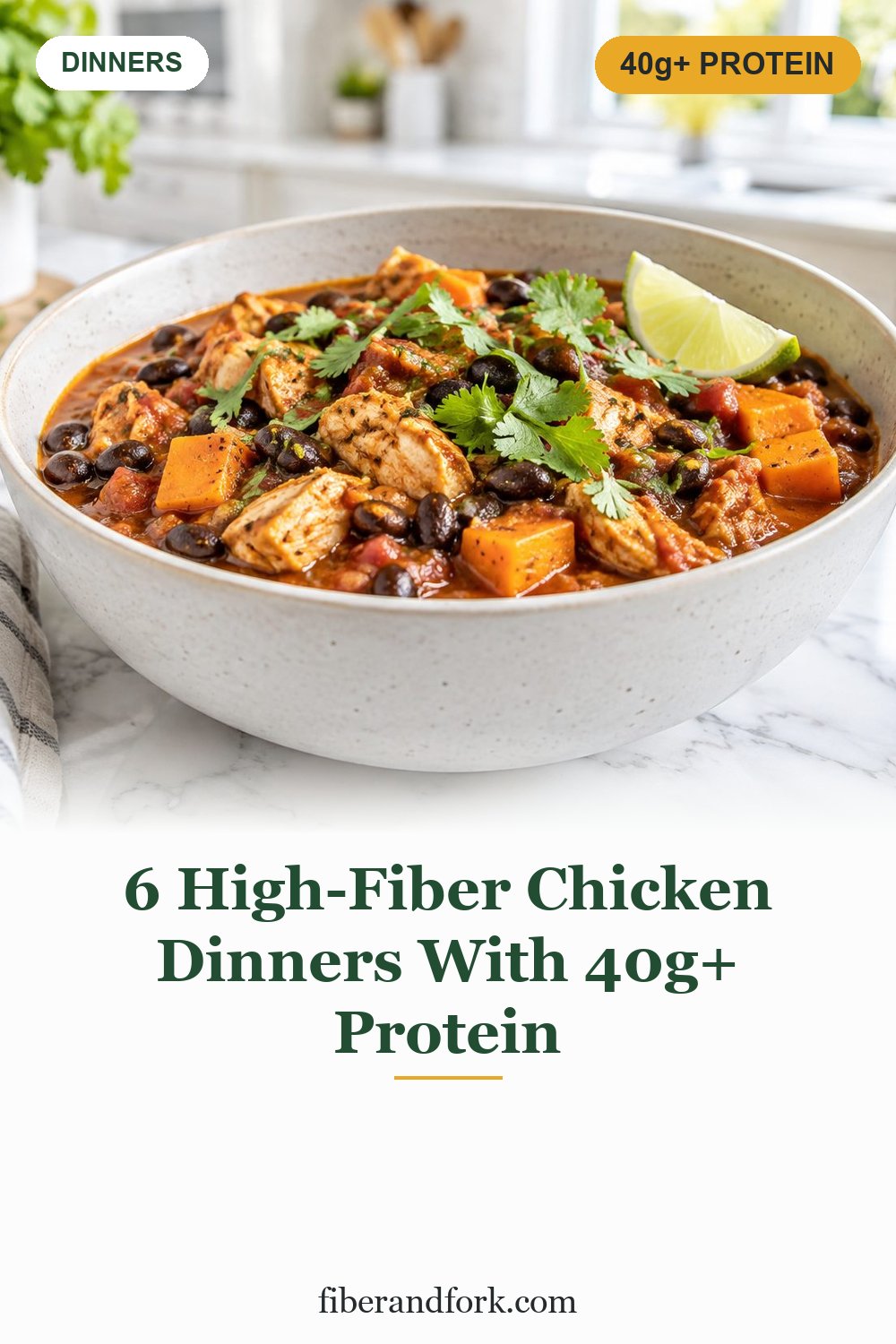 High-Fiber Chicken Recipes: 6 Dinners With 40g+ Protein