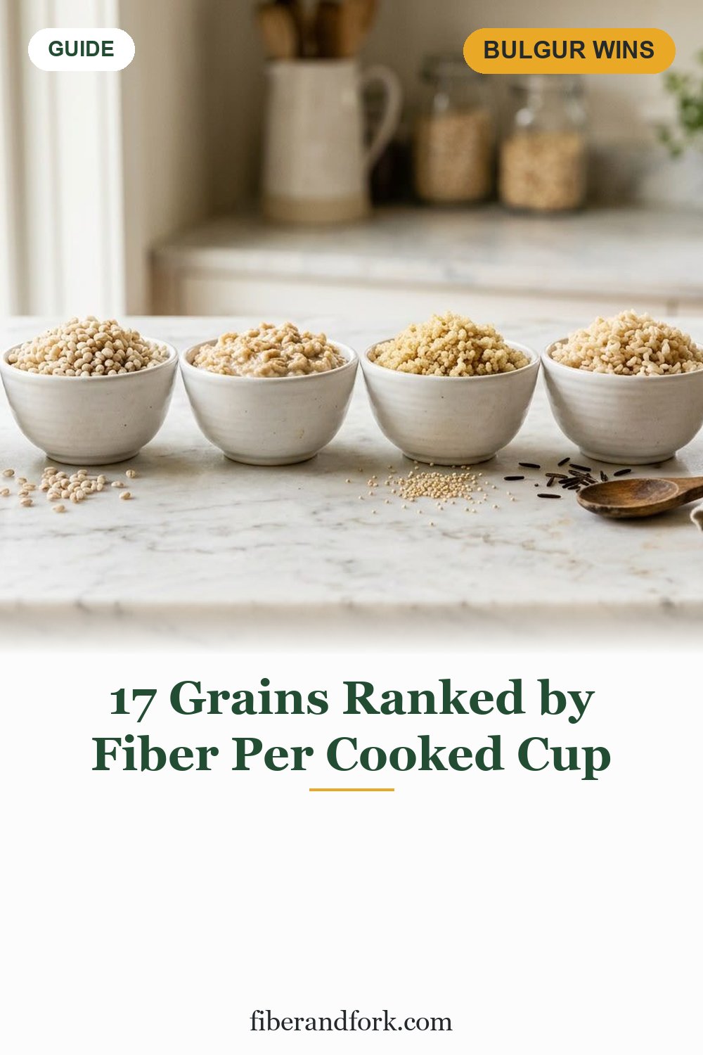 High-Fiber Grains: 17 Ranked by Fiber Per Cooked Cup