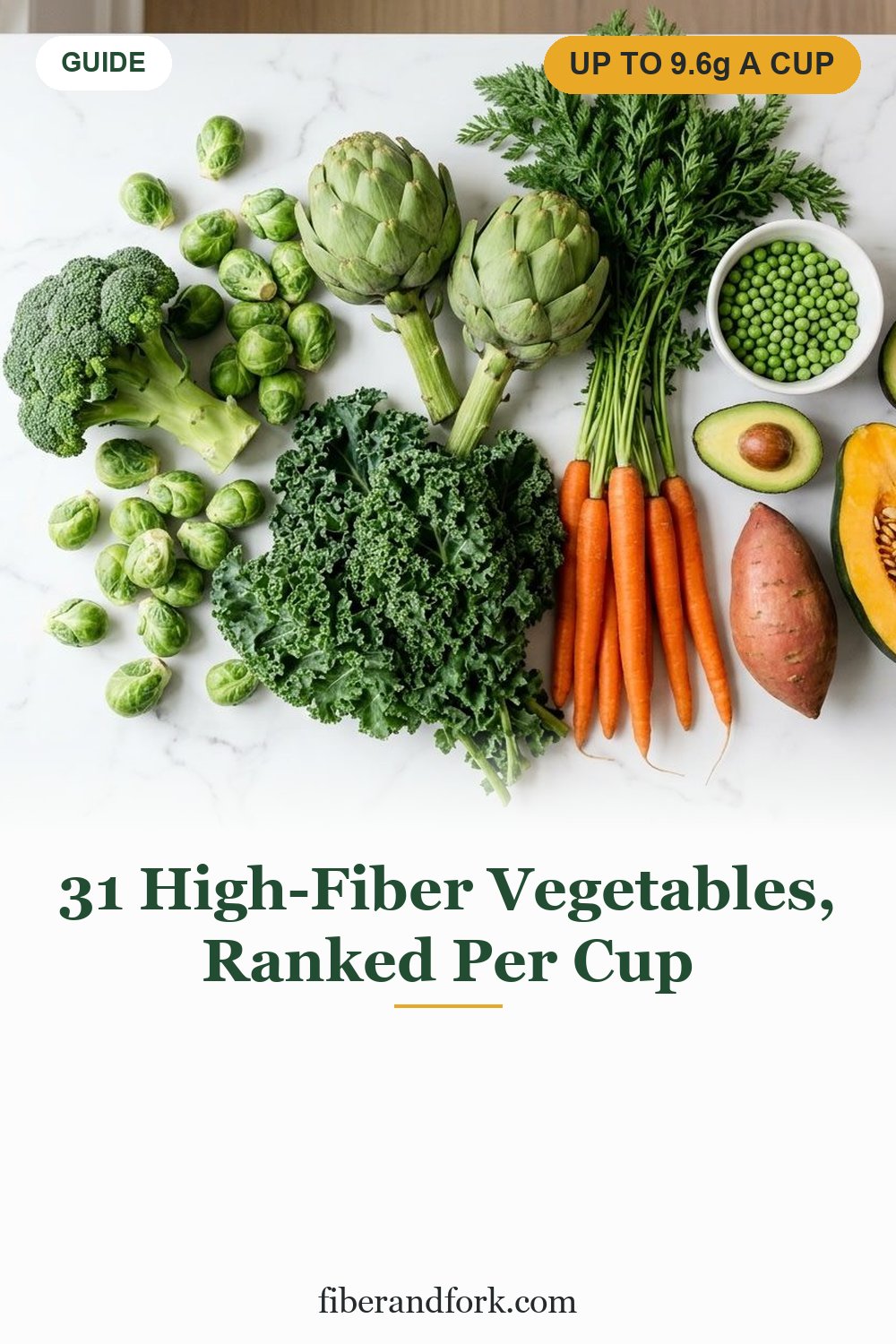High-Fiber Vegetables: 31 Ranked by Fiber Per Cup